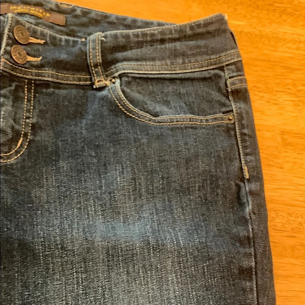 The Limited Blue Flare Wide Leg Denim